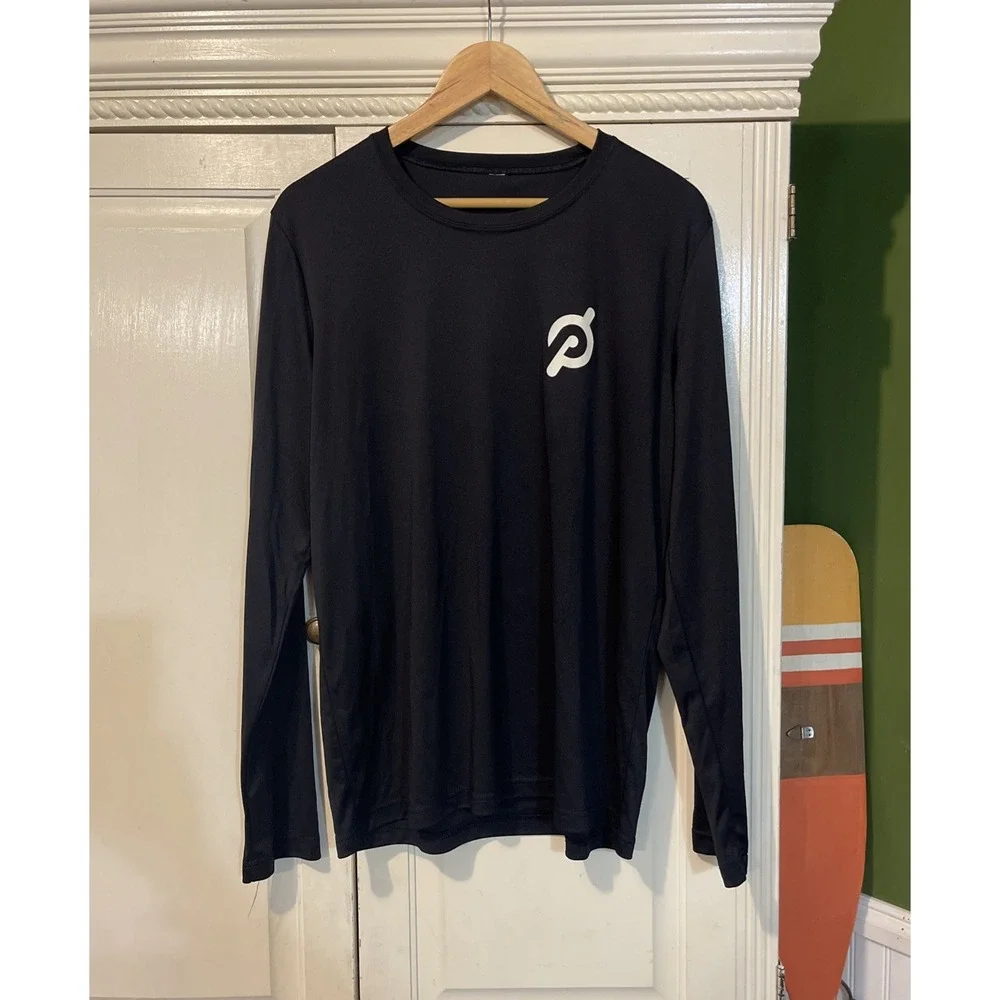 Peleton Rash Guard Shirts Men L Black Lot Of Two Long & Short Sleeve